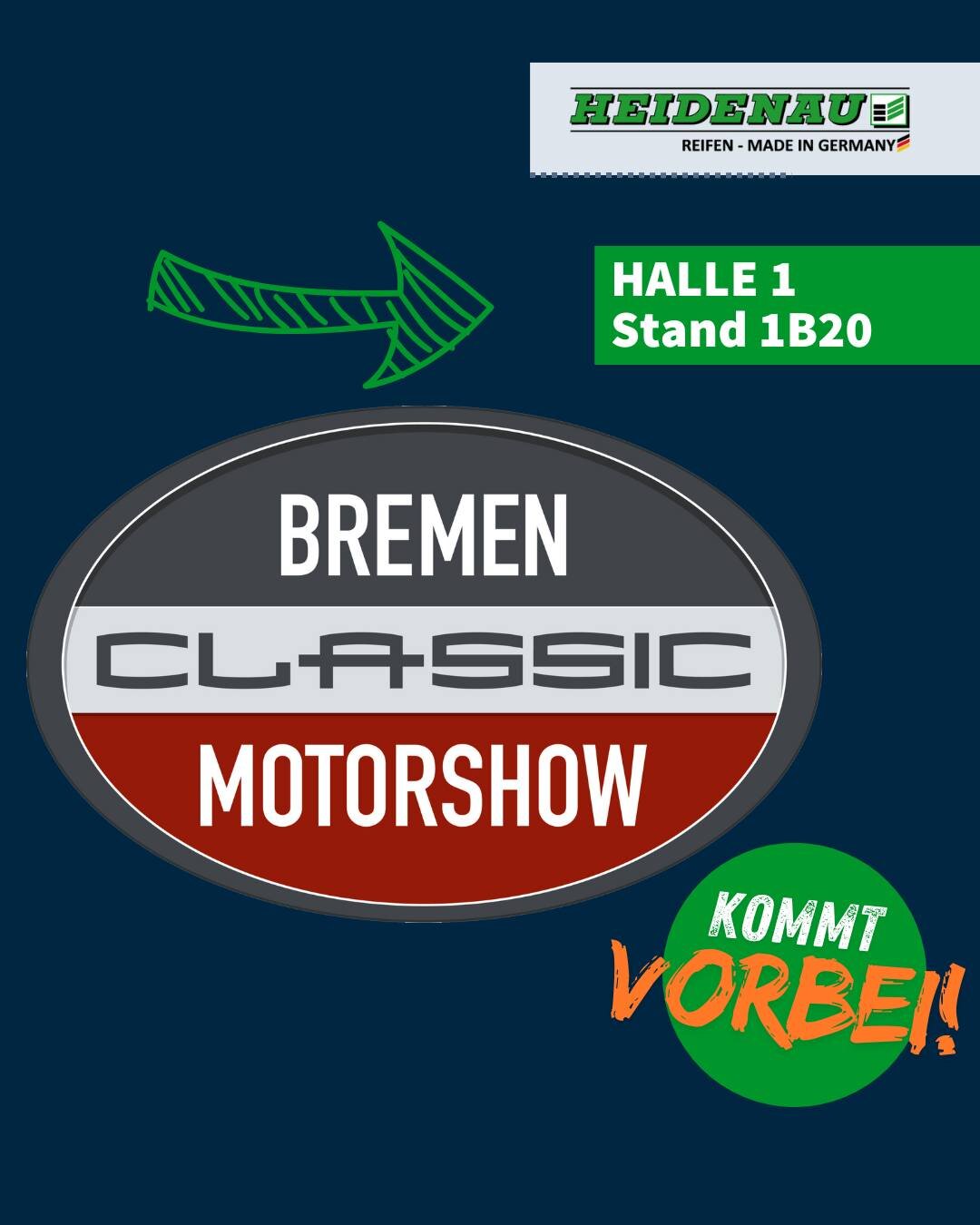 🇩🇪 Klassiker, Leidenschaft und Technik zum Anfassen.
Besucht uns vom 30.01. bis 01.02. auf der Bremen Classic Motorshow...
